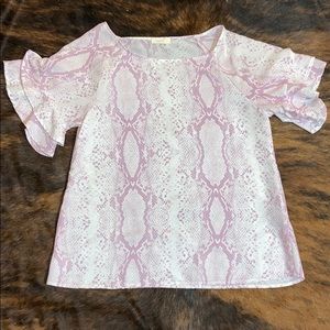 Purple snake print blouse
